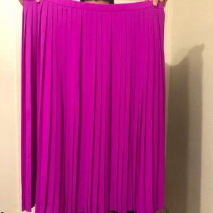 J. Crew Purple pleated skirt